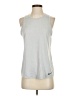 Nike 100% Polyester Silver Active Tank Size S - photo 1