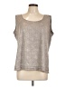 Picadilly Fashions Silver Sleeveless Top Size L - photo 1