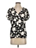 Ann Taylor 100% Polyester Black Short Sleeve Blouse Size XS - photo 1