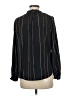 Nic + Zoe 100% Polyester Stripes Black Long Sleeve Blouse Size M - photo 2