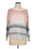 Assorted Brands 100% Rayon Stripes Ivory Pullover Sweater Size L - photo 1
