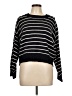 T Tahari Stripes Black Pullover Sweater Size L - photo 1