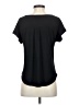 Flower & Feather Black Short Sleeve Top Size S - photo 2