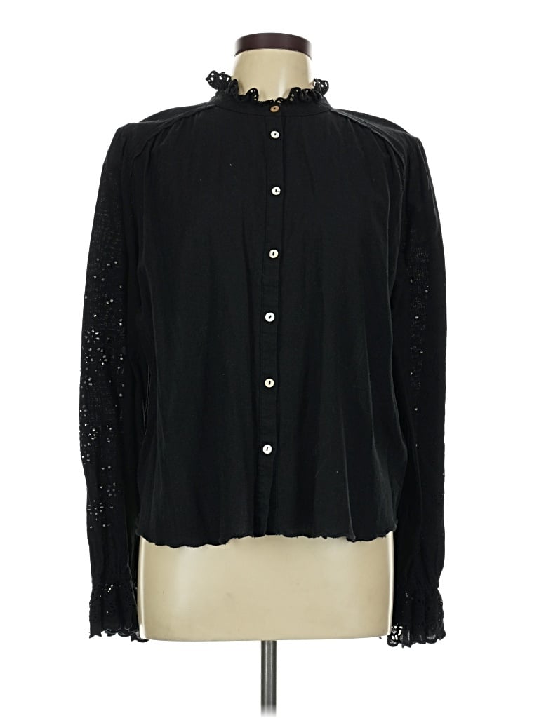 Pre-owned Ba&sh Long Sleeve Blouse In Black