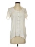 Left Coast by Dolan 100% Polyester Ivory Short Sleeve Henley Size XS - photo 1