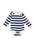 Laughing Giraffe 100% Cotton Stripes Blue Long Sleeve Onesie Size 3-6 mo - photo 1