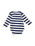 Laughing Giraffe 100% Cotton Stripes Blue Long Sleeve Onesie Size 3-6 mo - photo 2