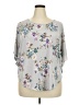 Acting Pro Floral Gray 3/4 Sleeve T-Shirt Size 2X - photo 1
