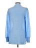 Olivia Grey Blue Long Sleeve Blouse Size S - photo 2