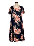 Assorted Brands Floral Blue Casual Dress Size L (estimated) - photo 1