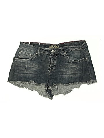 Red Rivet Denim Shorts (view 1)