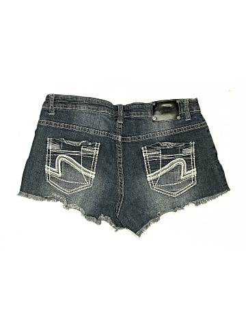 Red Rivet Denim Shorts (view 2)