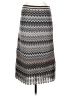 BEYOND THREADS Chevron-herringbone Gray Wool Skirt Size S - photo 1