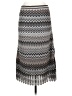 BEYOND THREADS Chevron-herringbone Gray Wool Skirt Size S - photo 2