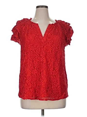 NANETTE Nanette Lepore Short Sleeve Blouse (view 1)