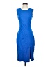 Bebe Solid Blue Cocktail Dress Size S - photo 1