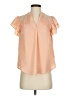 Mine 100% Polyester Orange Short Sleeve Blouse Size S - photo 1