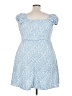 Unbranded 100% Polyester Blue Casual Dress Size 5X - photo 2