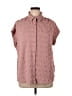 Assorted Brands 100% Polyester Polka Dots Pink Short Sleeve Blouse Size XL - photo 1