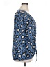 Nouvida Animal Print Blue Long Sleeve Blouse Size XL (estimated) - photo 4