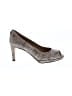 Stuart Weitzman Animal Print Silver Tan Heels Size 8 1/2 (narrow) - photo 1