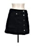 Love Tree Solid Black Denim Skirt Size L - photo 1