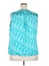 Coldwater Creek 100% Polyester Teal Sleeveless Blouse Size 2X - photo 2