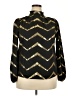 Unbranded 100% Polyester Chevron-herringbone Gold Long Sleeve Blouse Size XXL - photo 1