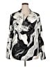 Unbranded 100% Polyester Print Silver Long Sleeve Blouse Size XXL - photo 1
