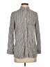 J. McLaughlin Stripes Gray Long Sleeve Button-Down Shirt Size S - photo 1