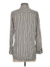 J. McLaughlin Stripes Gray Long Sleeve Button-Down Shirt Size S - photo 2