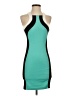 Body Central Color Block Teal Cocktail Dress Size 3 - photo 1