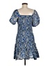MNG Paisley Blue Cocktail Dress Size 6 - photo 2