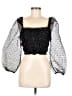 Hers & Mine 100% Polyester Black 3/4 Sleeve Blouse Size S - photo 1