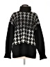 Studio Park Houndstooth Black Turtleneck Sweater Size M - photo 1