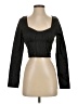 Zara 100% Polyester Black Long Sleeve Top Size S - photo 1
