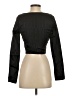 Zara 100% Polyester Black Long Sleeve Top Size S - photo 2