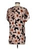 CAbi 100% Polyester Floral Brown Short Sleeve Blouse Size XS - photo 2