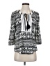 Ezra Print Multi Color Black 3/4 Sleeve Blouse Size M - photo 1