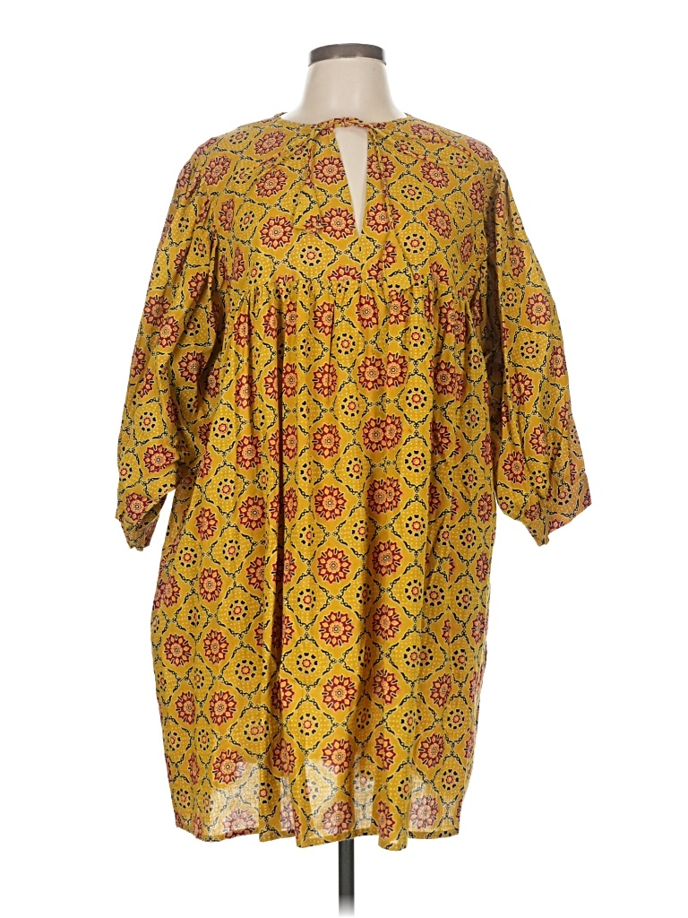 Pre-owned Assorted Brands Casual Dress In Yellow