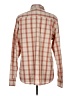 BKE Checkered-gingham Orange Long Sleeve Button-Down Shirt Size L - photo 2