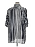Avenue Stripes Silver Short Sleeve Blouse Size 14 - 16 Plus - photo 2