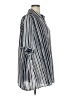 Avenue Stripes Silver Short Sleeve Blouse Size 14 - 16 Plus - photo 4