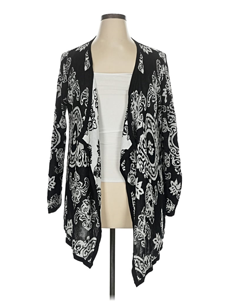 Pre-owned Faded Glory Cardigan Sweater In Black