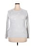 Joan Vass New York Silver Sweatshirt Size L - photo 1