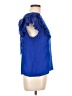 Shein 100% Polyester Blue Short Sleeve Blouse Size L - photo 4