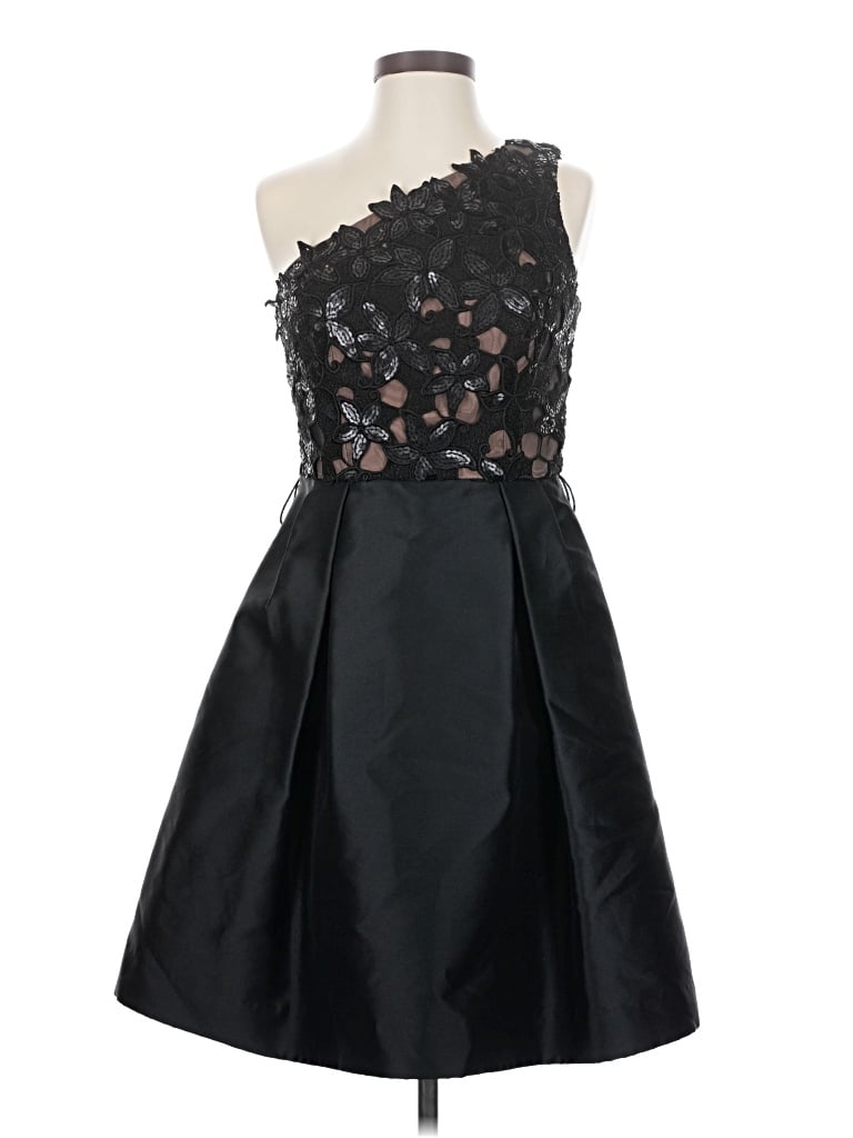 Pre-owned Theia Cocktail Dress In Black