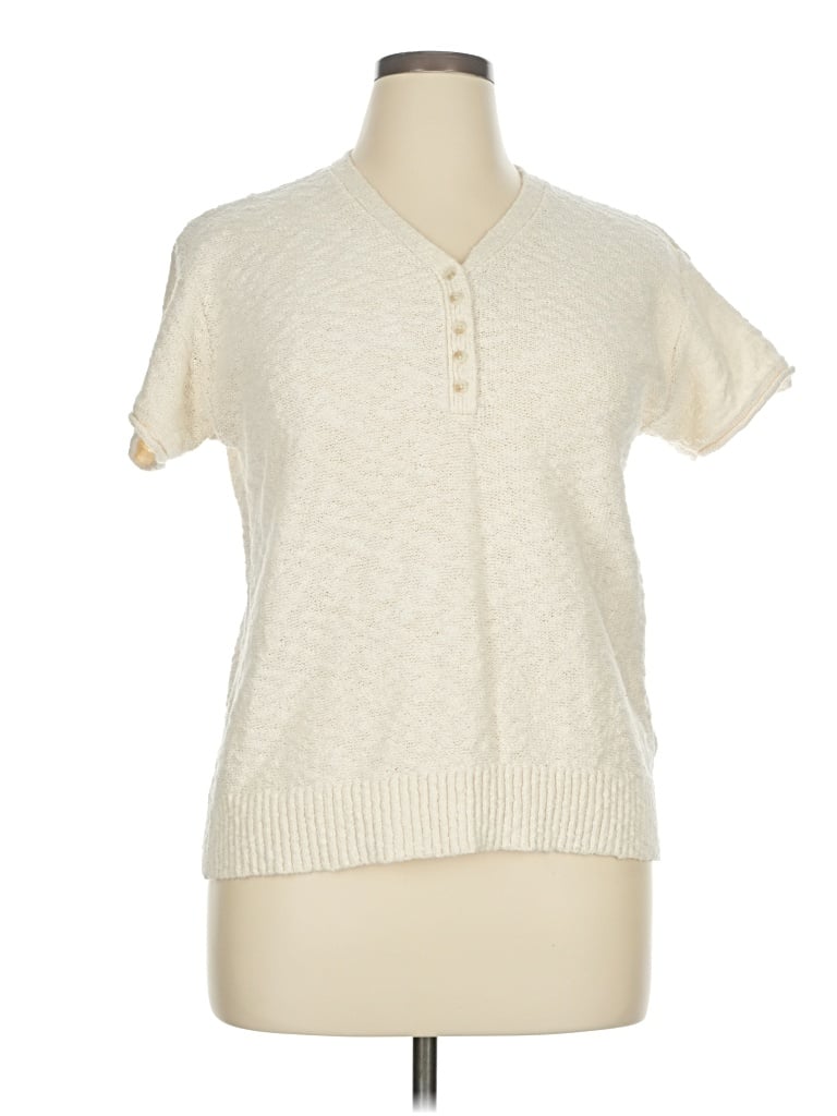 Pre-owned L.l.bean Sweater Vest In White