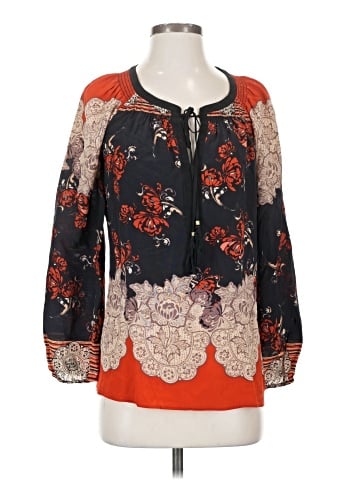 Meadow Rue Long Sleeve Silk Top (view 1)