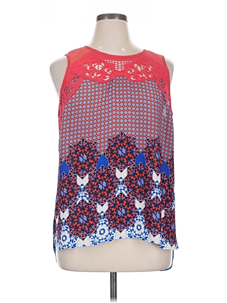Pre-owned Pale Sky Sleeveless Blouse In Red